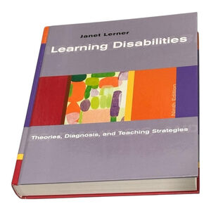 Learning Disabilities Lerner Theories Diagnosis Teaching Strategies 9th Ed HC